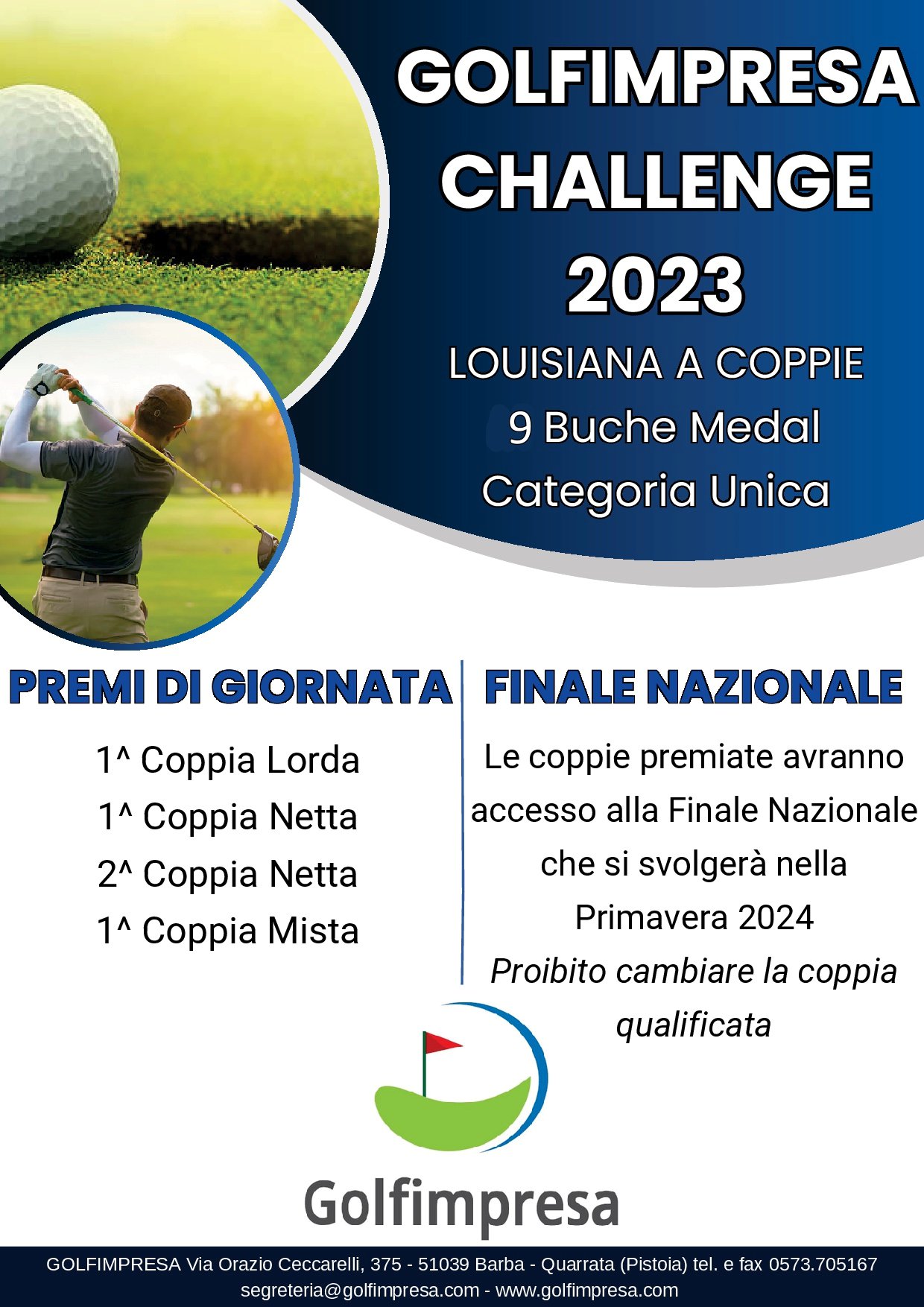 9 BUCHE CON GOLFIMPRESA CHALLENGE A COPPIE Golf Bellosguardo Vinci